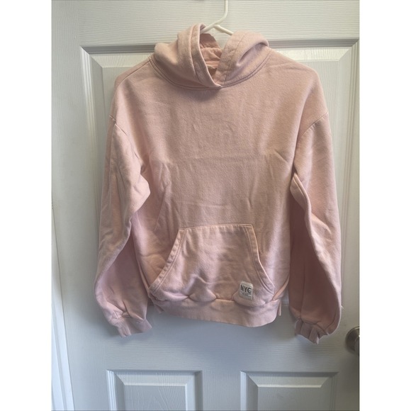 H&M Other - H&M Juniors Hoodie Size 16/18 Baby pink NYC soft Comfy Girly